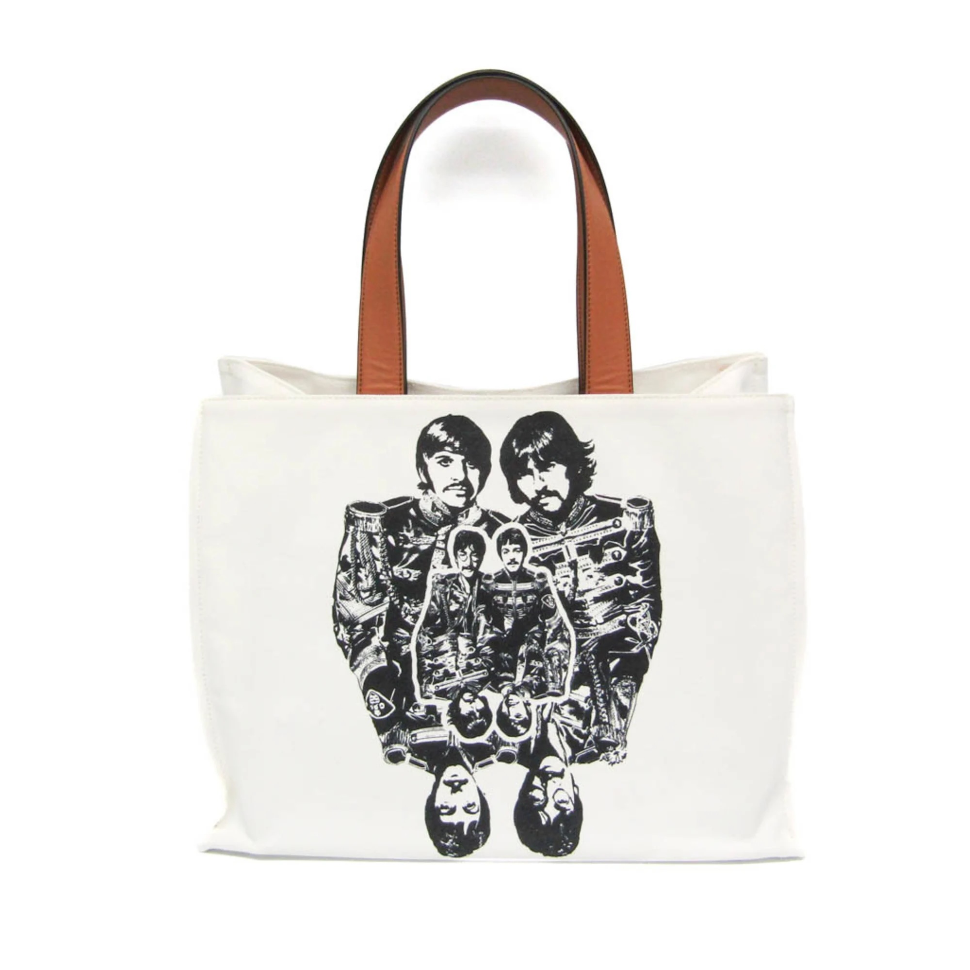 Vegetarian Leather-Trimmed Canvas Tote, Stella McCartney