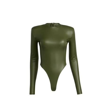 Halls of Ivy Faux Leather Bodysuit, Beyoncé × Adidas