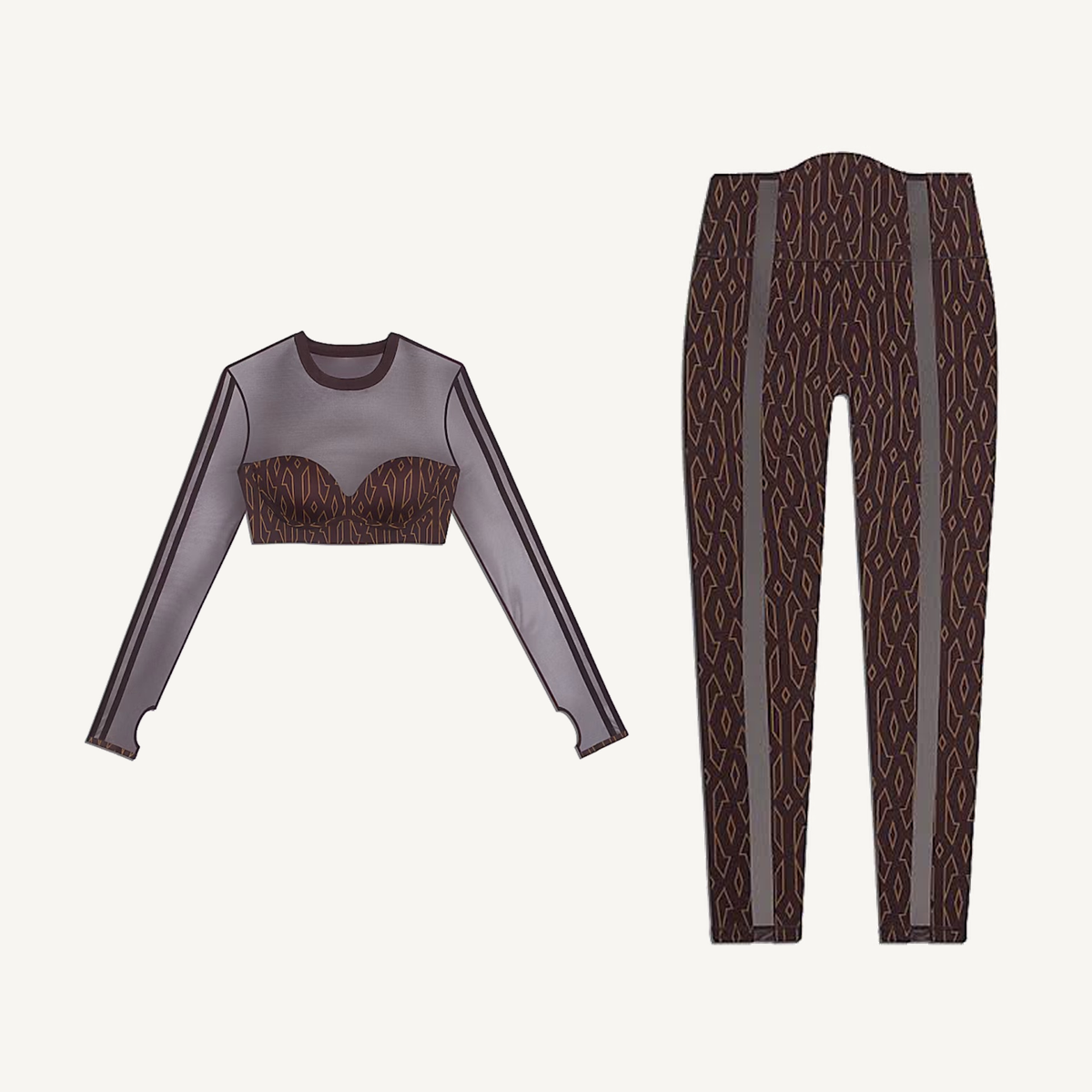 Icy Park Mesh Bra and Leggings Set, Beyoncé × adidas