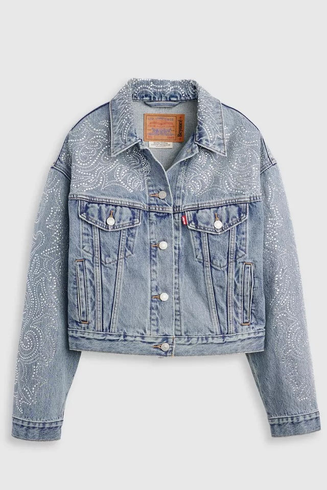 Western Crystal '90s Shrunken Trucker Jacket, Beyoncé × Levi's