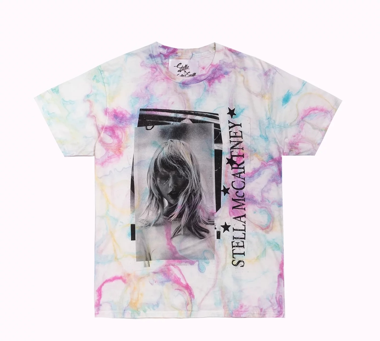 Tie Dye Tracklist Short Sleeve Tee, Taylor Swift × Stella McCartney