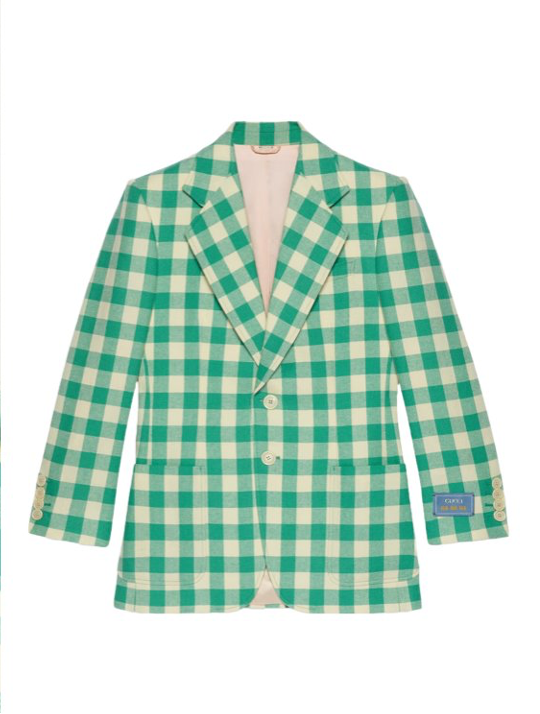 Green Gingham Blazer, Gucci
