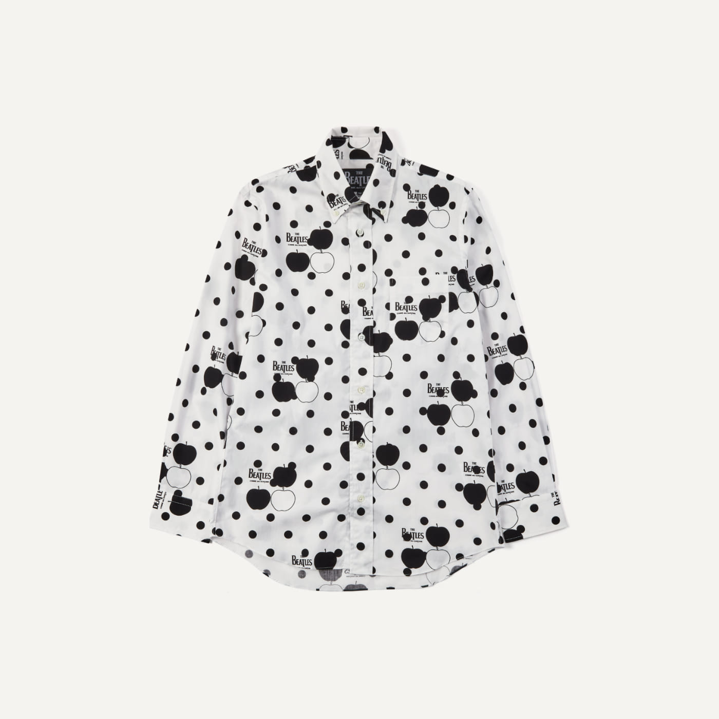 Apple Dot Button Down Long Sleeve