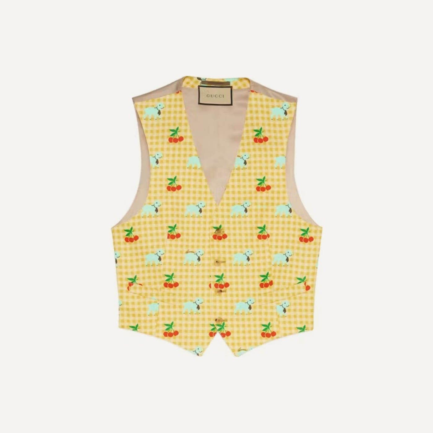 Cherry Gingham Vest