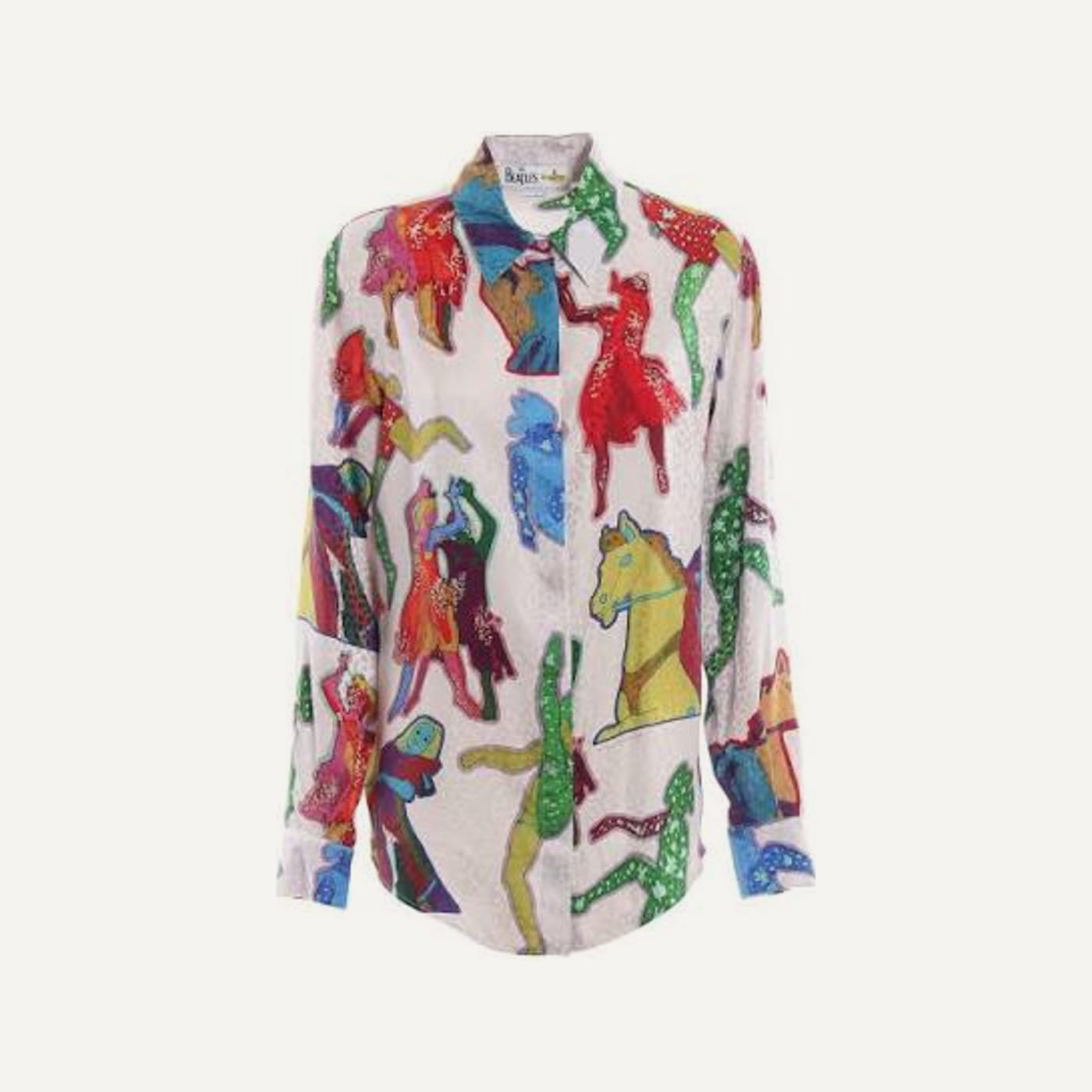 Psychedelic Figures Silk Blouse, The Beatles × Stella McCartney
