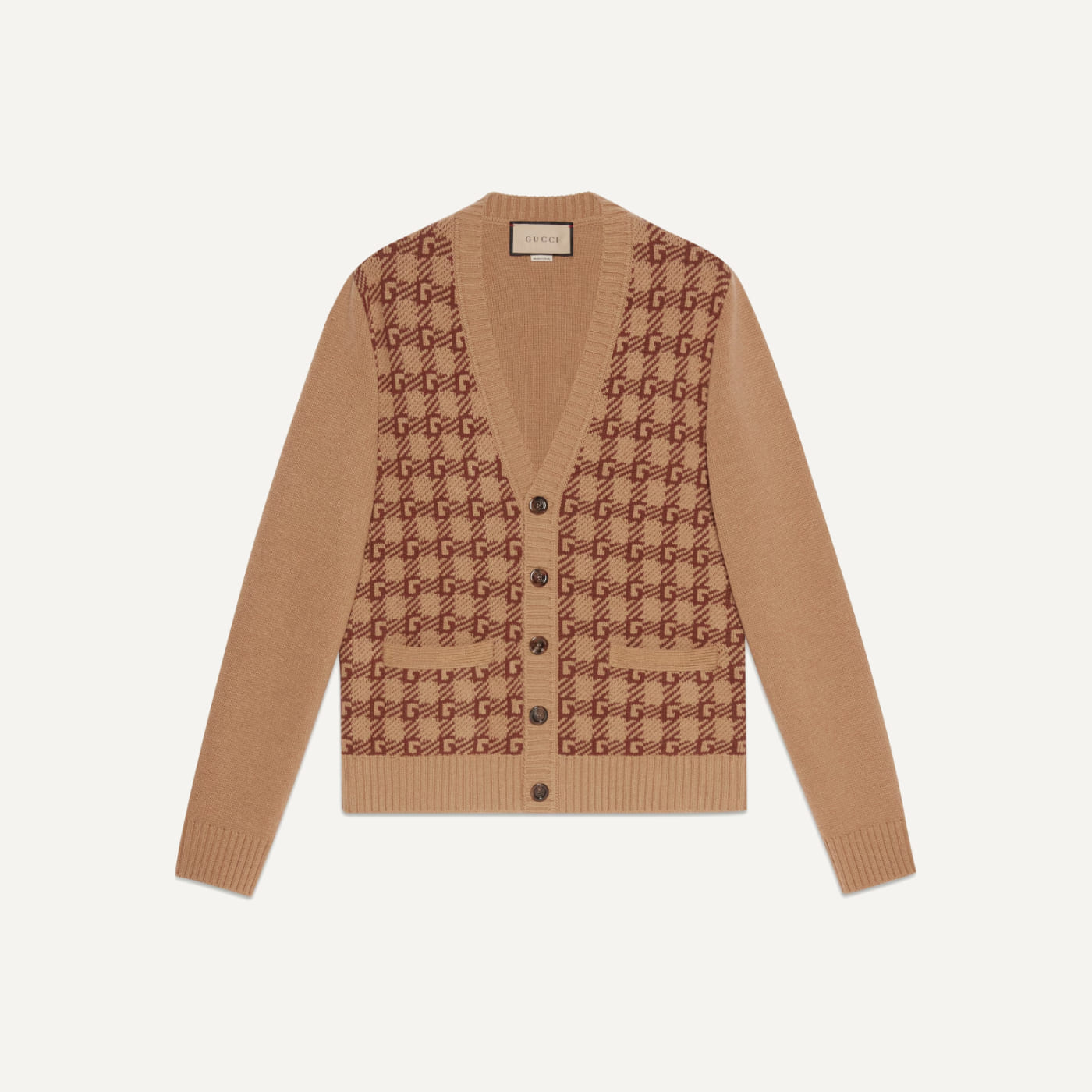 G Jacquard Wool Cardigan