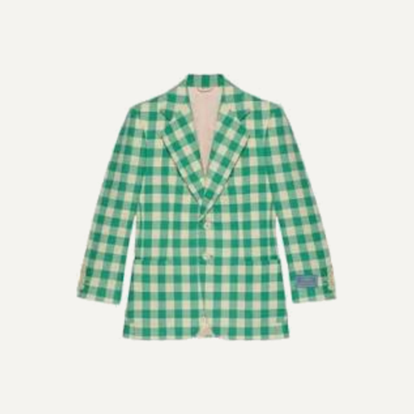 Gingham Wool Blazer