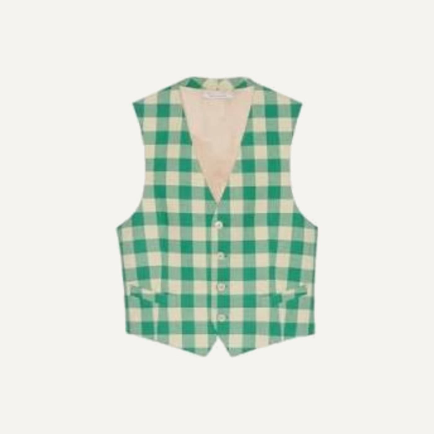 Gingham Wool Vest