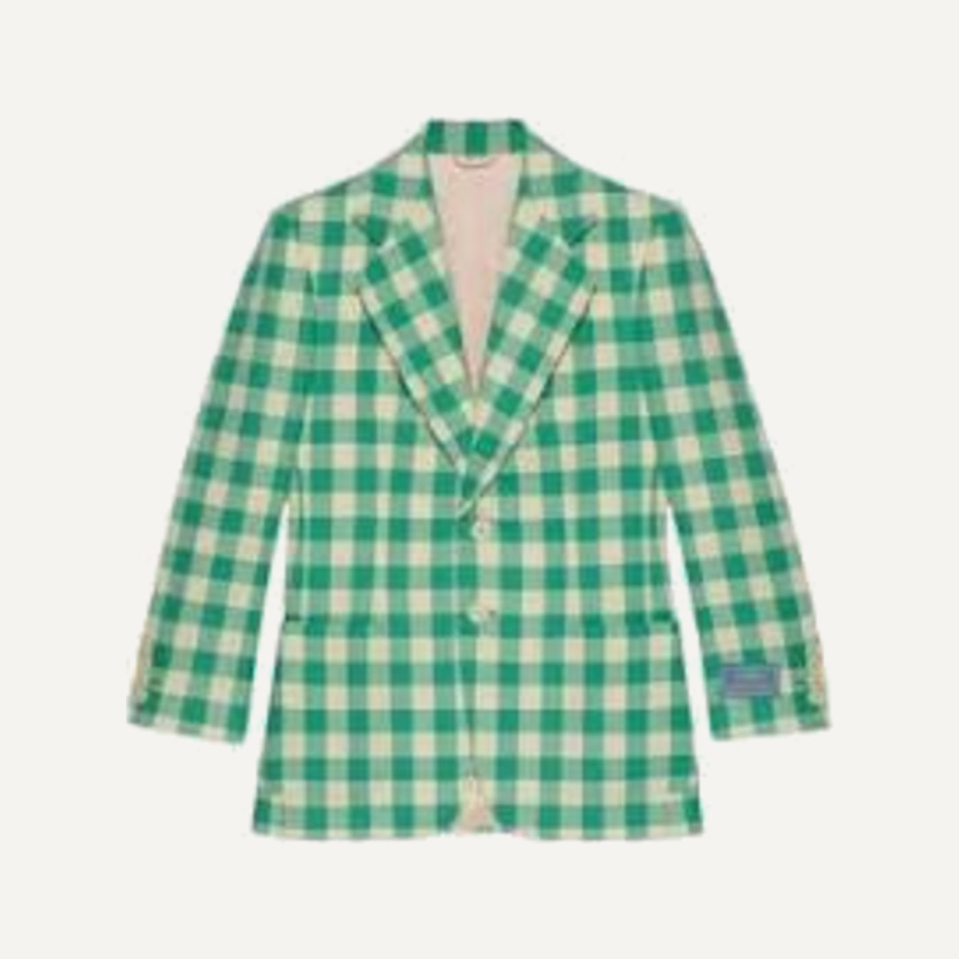 Green Gingham Blazer