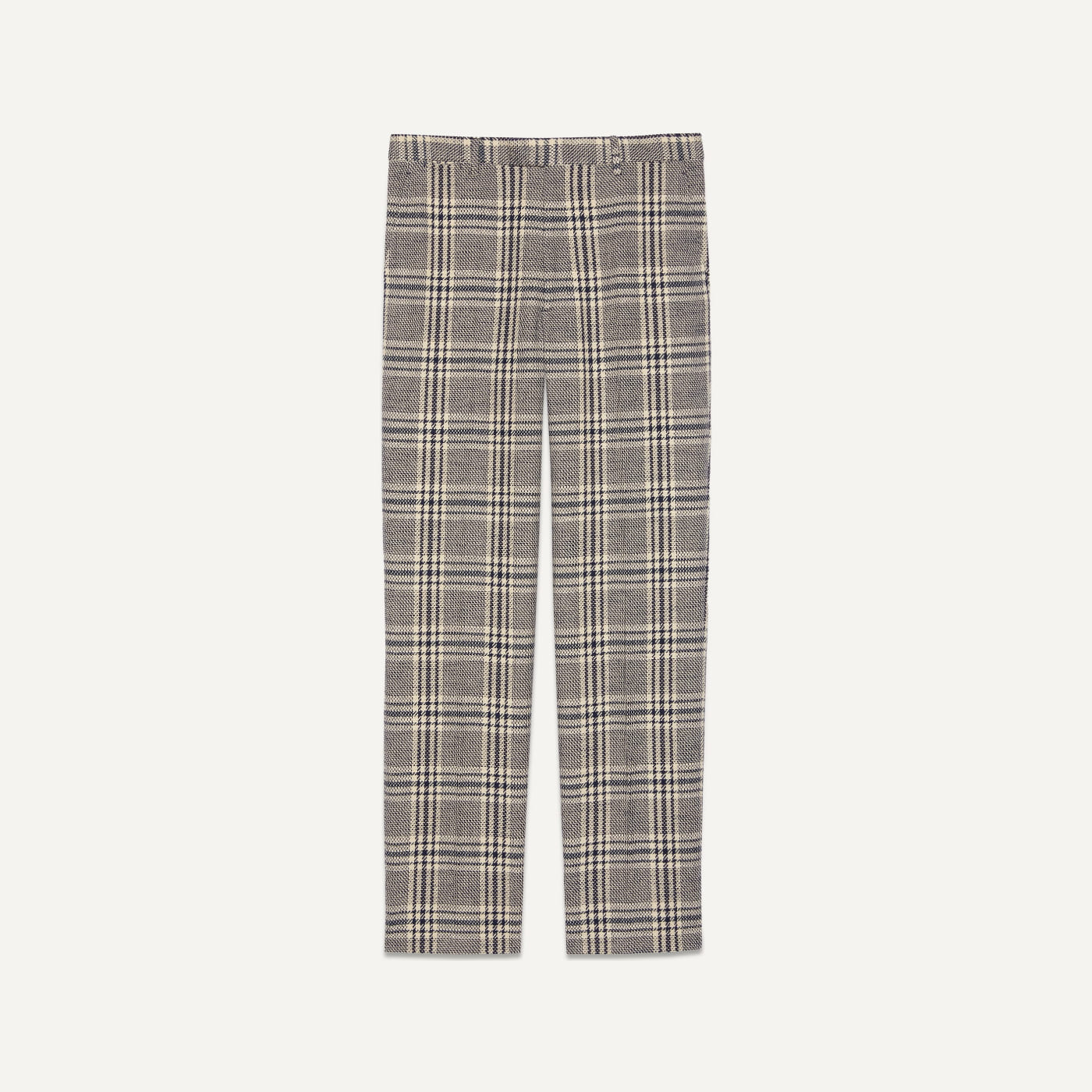 Check Straight Pants