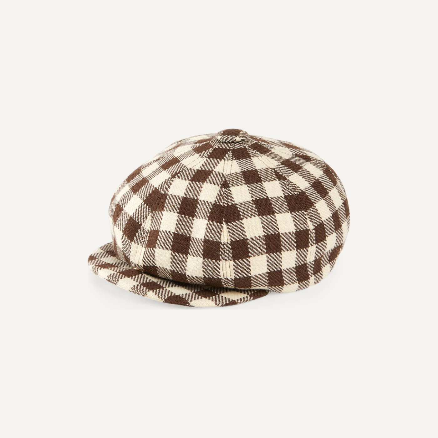 Gingham Newsboy Hat