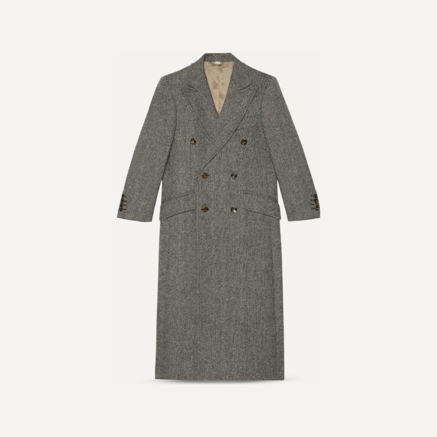 Herringbone Long Coat