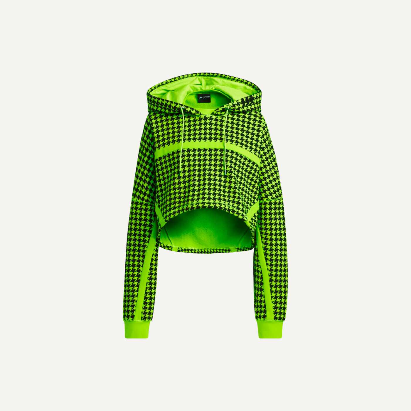 Halls of Ivy Houndstooth Crop Hoodie