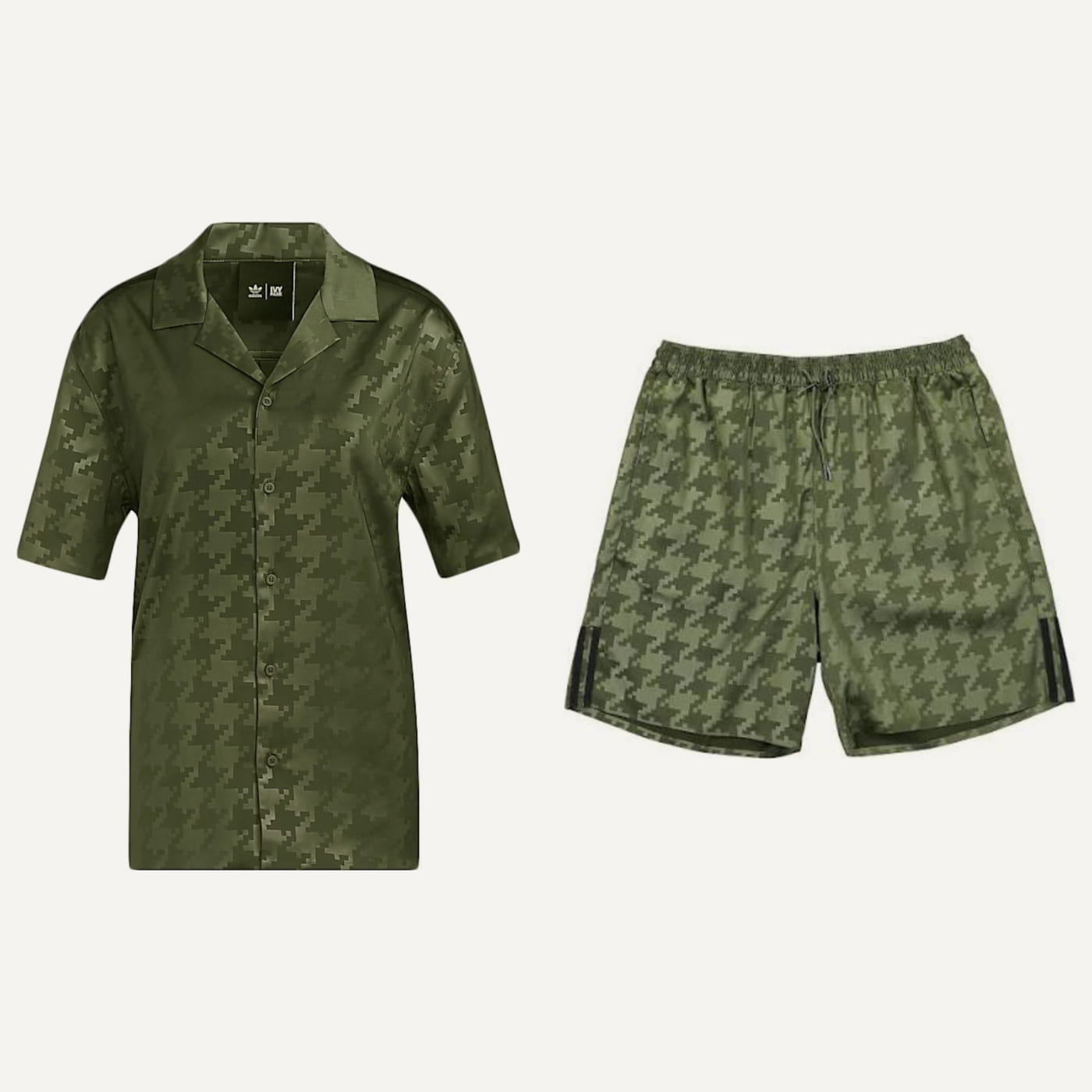 Halls of Ivy Houndstooth Satin Set