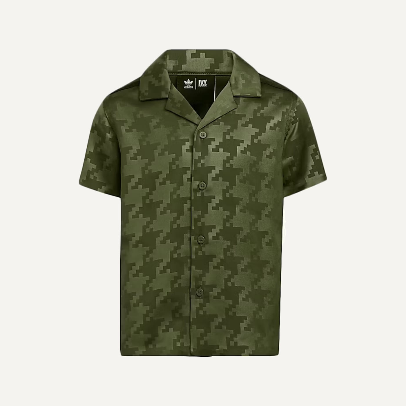 Halls of Ivy Houndstooth Satin Shirt