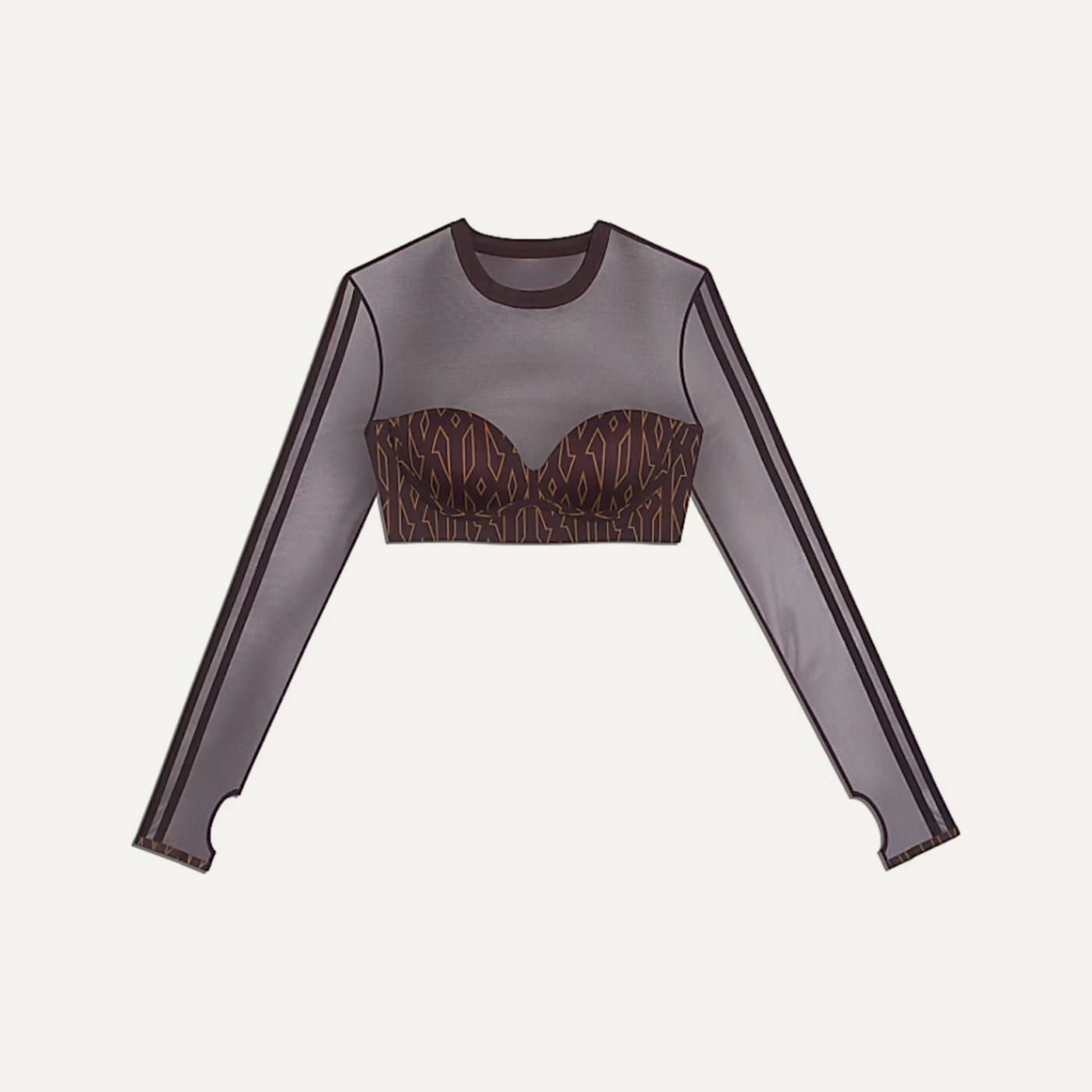 Icy Park Monogram Long Sleeve Crop Top, Beyoncé × adidas