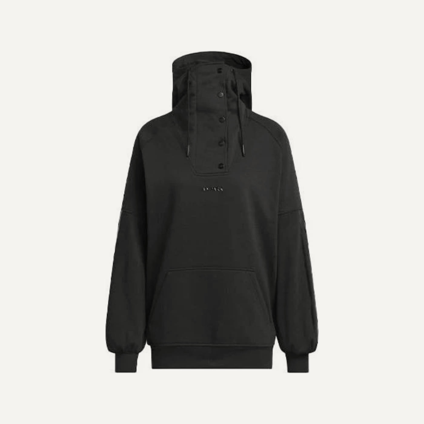 Noir Snapneck Hoodie