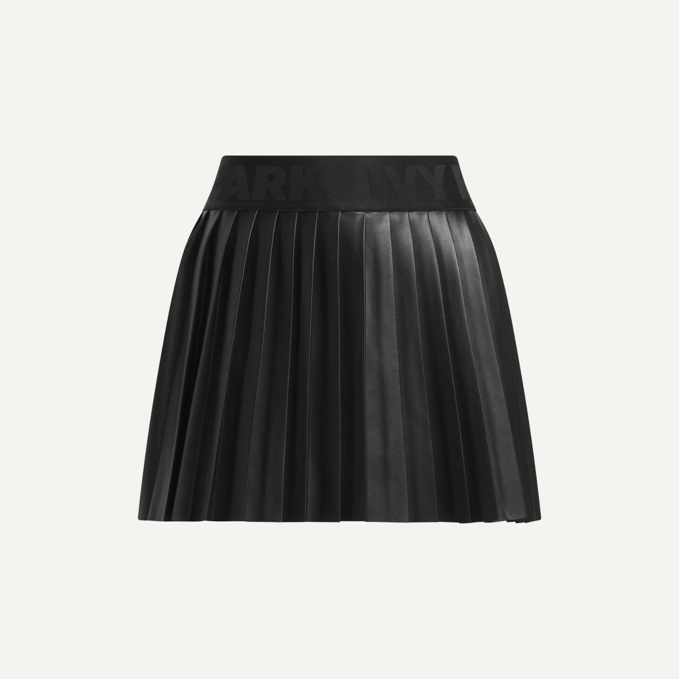 Park Noir Faux Leather Pleated Skirt