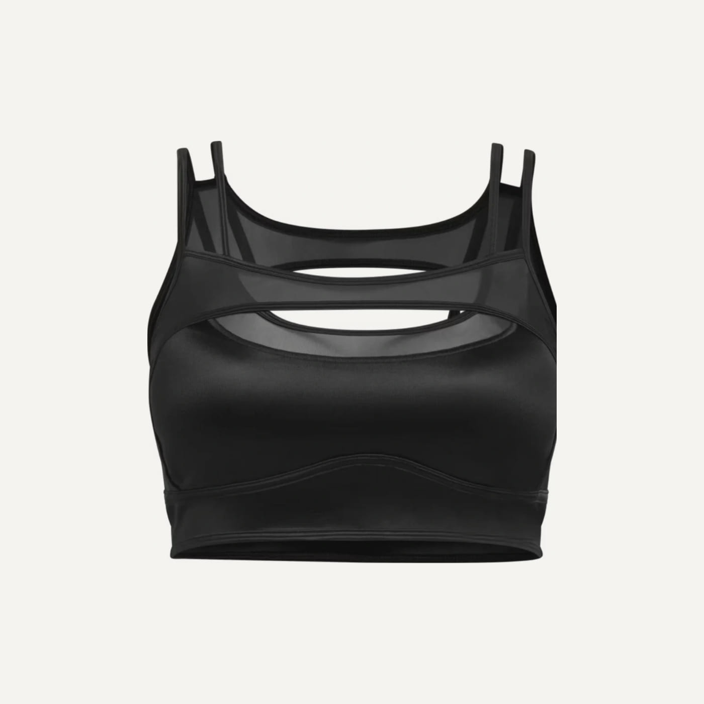 Park Noir Shiny Strappy Bra