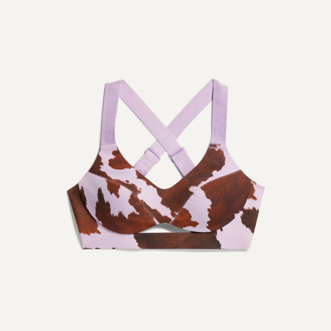 Rodeo Cow Print Cutout Sports Bra