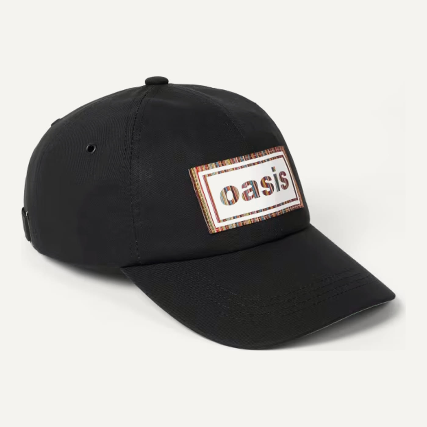 Black Signature Stripe Logo Cap