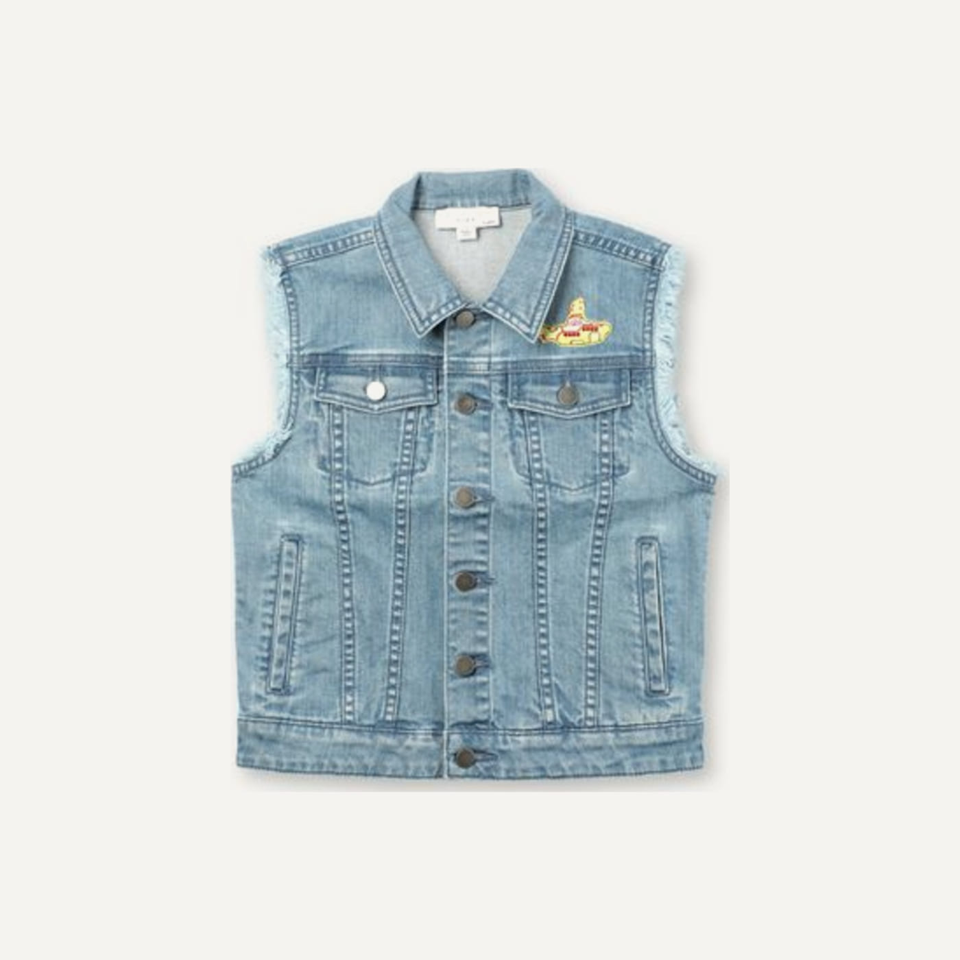 Yellow Submarine Kids Embroidered Denim Vest